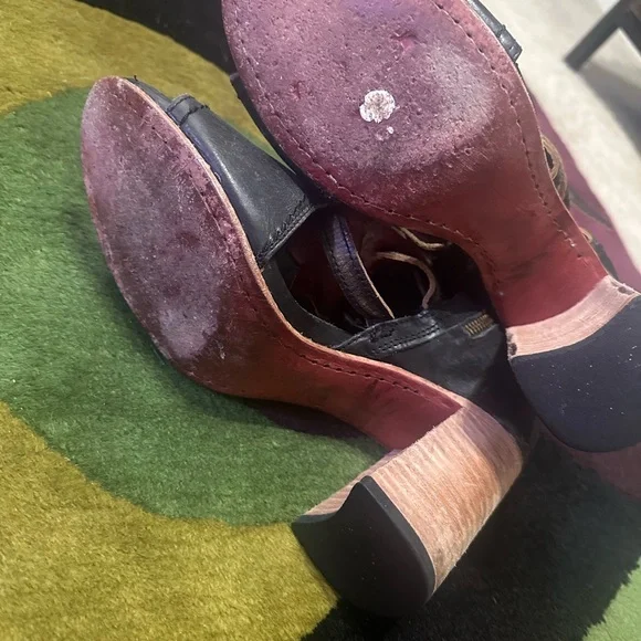 Freebird by Steven Black and Brown Strappy Heeled Boots - Picture 4 of 7